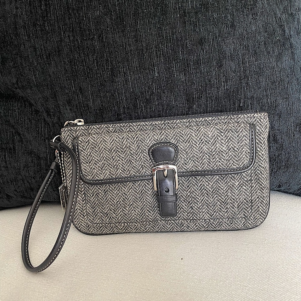 COACH wool wristlet NWT